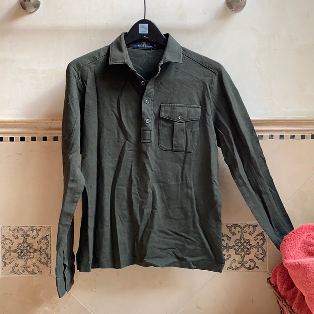 Polo RL military-style piqué polo